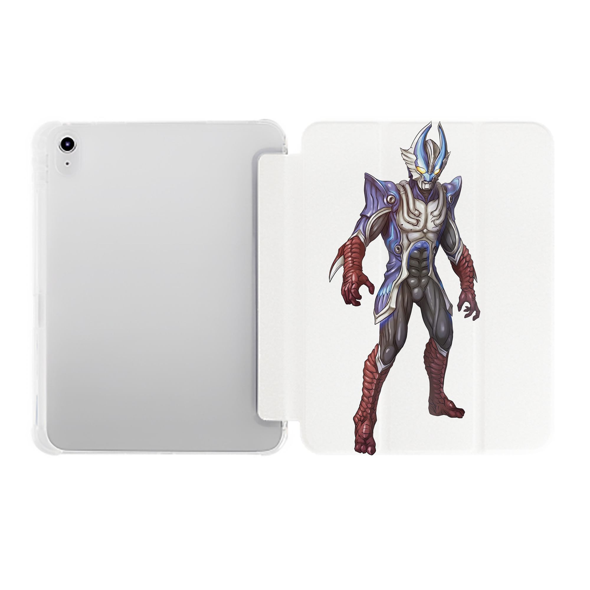 （画像用） ウルトラマン Ultraman IPad ケース ペン収納付き 三つ折りスタンド PUレザー×シリコン 対応機種9.5/10.5/10.9インチ